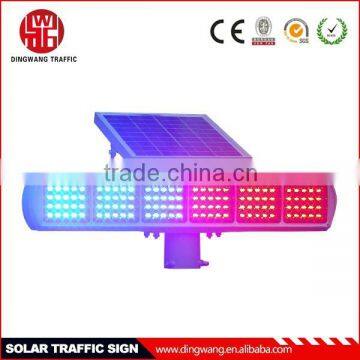 Solar double sides flash warning lights