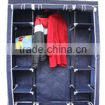 folding non-woven fabirc diy morden black bedroom wardrobe