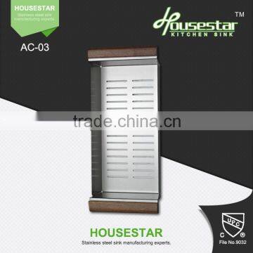 2015 New Colander Design Fruit and Vegetable Stainless Steel Colander With Handle And Stand photo-2