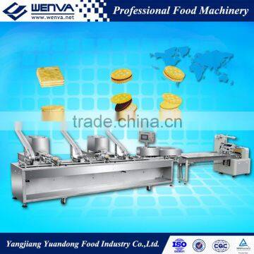 2014 high speed cream/jam/chocolate biscuit sandwiching machine