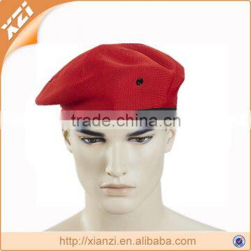 unisex red common polyester material berets