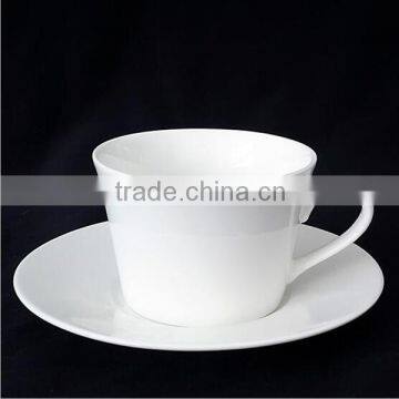 Cheap Bulk Wholesale White Custom Printed Ceramic Tea Cups and Saucers
