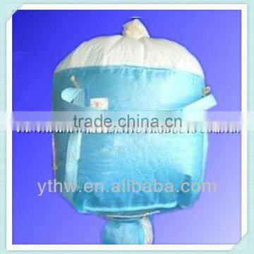 pp big bag for food with duffle top and discharge spout / loops cross corner