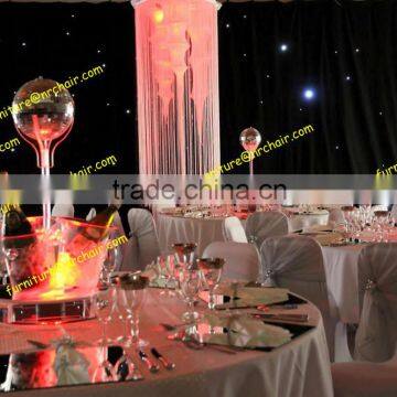 Acrylic Wedding Table Decorative Centerpieces Led Lights With Ice Bucket