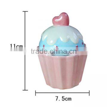 ceramic cup cake mug with lid