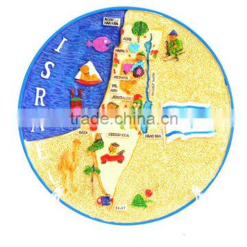 custom Israel sea of galilee resin souvenir plate