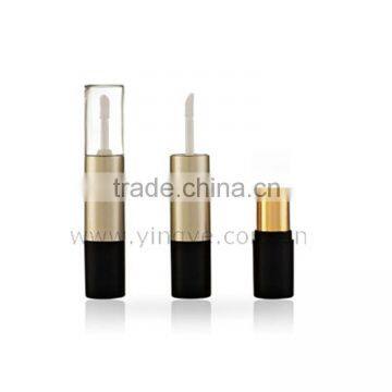 Two in one clear cap empty cosmetic tube container