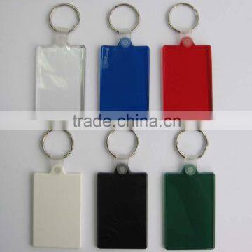 plastic soft pvc key chain with keychain