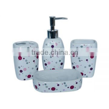 Fashional 4pcs bath accessories Ceramic