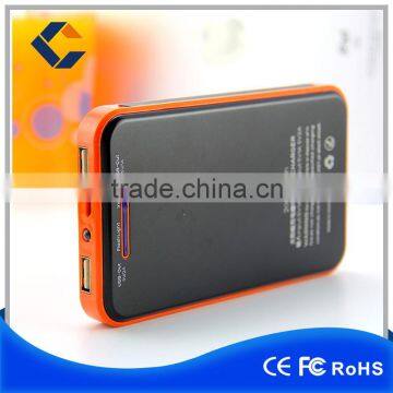 Hot new products for 2016 Waterproof solar power bank 10000mah Universal power bank dual usb externl battery
