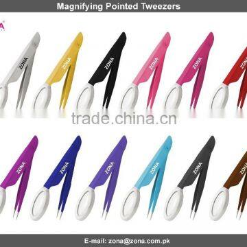 Magnifying Pointed Tweezers / Stainless Steel Body Tweezers From ZONA-PAKISTAN