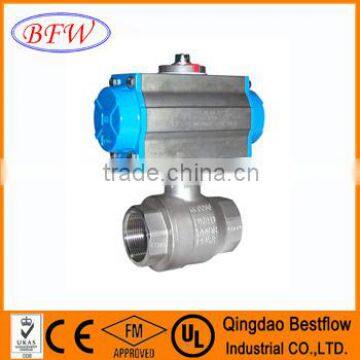 cast stainless steel pneumatic actuator ball valve