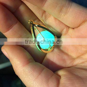 Vintage Locket Glow In The Dark Pendant Necklaces Glowing Luminous Stone Beads Pendant in Diffferent Shape Party Gifts