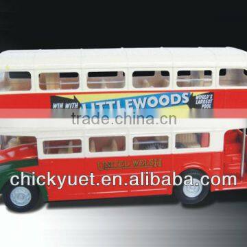 1:72 Die cast double-decker London bus model toy
