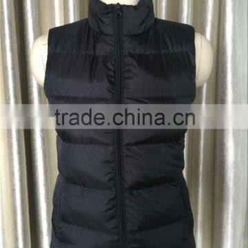 free sample 2016 cheap promotional sleeveless cotton padded vest women work waistcoat