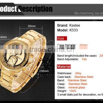 China Wholesale Market Men 22K Gold Plating Watch photo-6