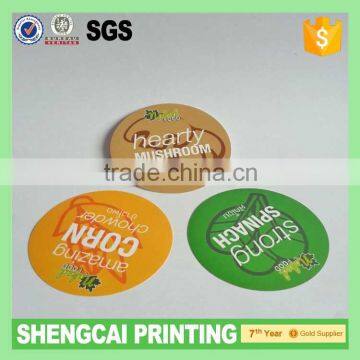 Round waterproof sticker for packaging