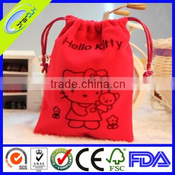 Colorful Custom Velvet Drawstring Pouch Bag For Promotion