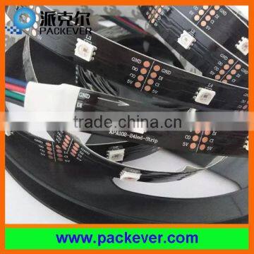 DC5V 24LEDs rgb color addressable APA102C LED pixel strip