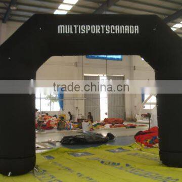 Customized Design High Quality Advertising Black Inflatable Finish Line Arch photo-3