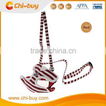 Pop Polyester Personalized Red Striped Sailor Puppy Dog Harness with Leash Free Shipping on order 49usd