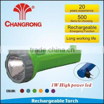 2015new led flashlights with two round plug.CR-4105