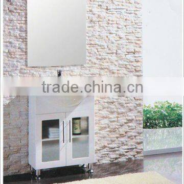 cheap MDF cabinet for Russia market with glass door