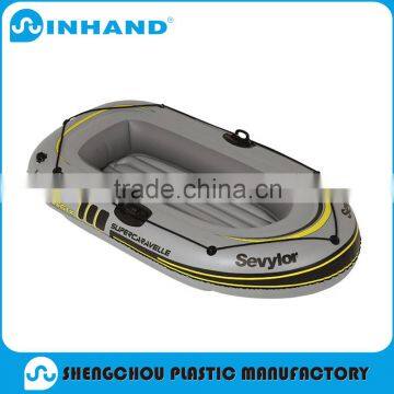 2016 China supplier fascinating 0.9mm PVC floor inflatable grey boat fishing rubber kaya