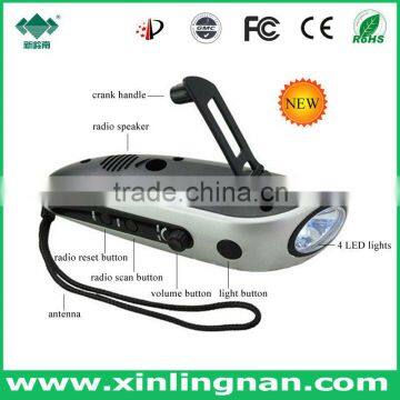 Manufacturer of crank solar flashlight/solar flashlight radio