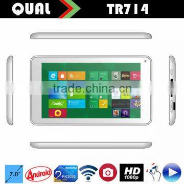 Hot! 7 Inch Rk3026 Tablet pc With Rockchip 3026 0.3MP/0.3MP Full 1080P Android 4.2