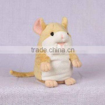 Cute plush Hamster with moving up & down, can learn to talk, electronic & movement plush toys