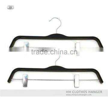 The solid plastic pant&skirt hanger,plastic bottom hanger,50*17mm flat metal clip
