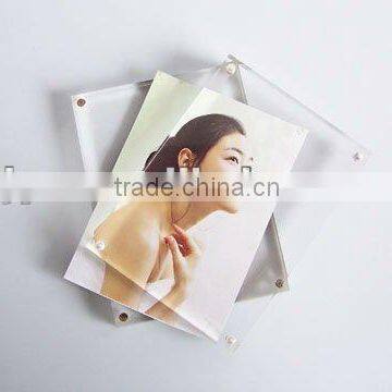 high clear acrylic photo frame pendant