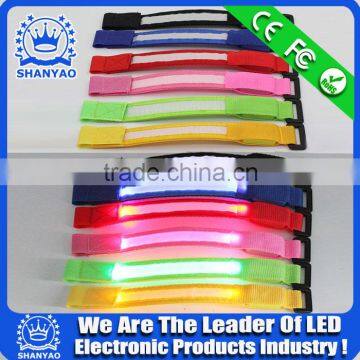 Customized design nylon wristband with led light
