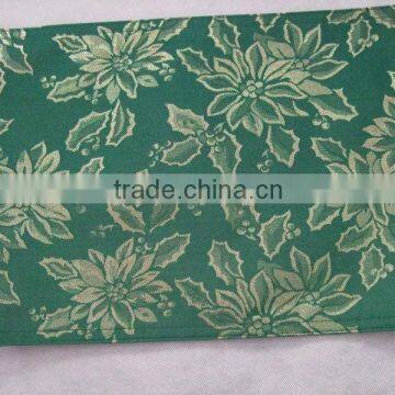 30x45cm christmas front side jacquard back side solid color table mat