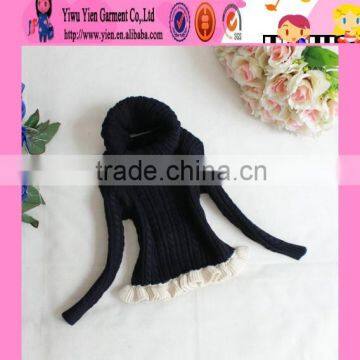 2015 New Autumn Hot Sale China Style Sweater Dress Long Sleeve High Collar Knit Sweater For Baby