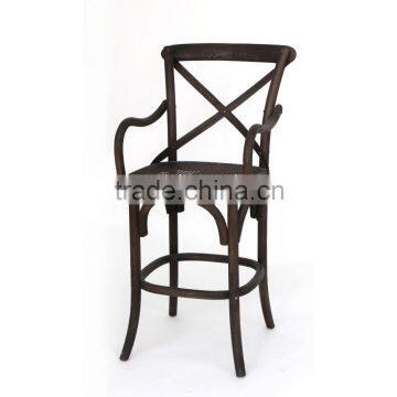 Customized Cheap Modern Luxury Restaurant French Style Wood Stool photo-2