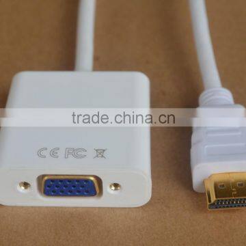 HDMI to VGA Video Adapter Converter With Audio for Desktop PC / Laptop / Ultrabook - 1920x1200