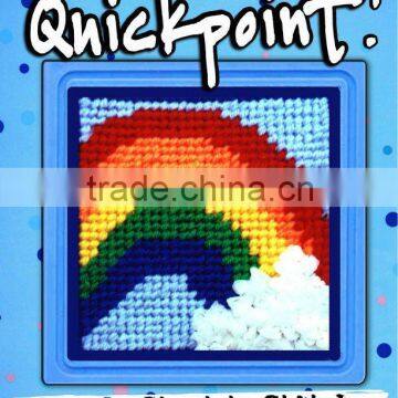 diy rainbow needle quick point