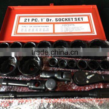 21 pcs 1" socket set