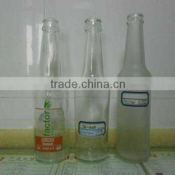 275ml clear glass sparkling drink bottle