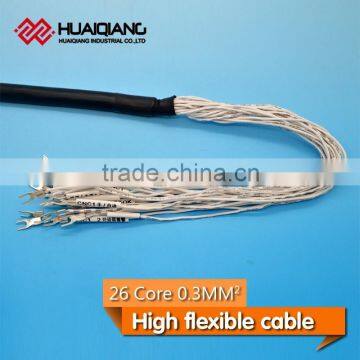 pvc 26C high flexible drag chain cable, screened,robotic cable,control cable