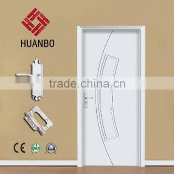 Europe design mdf pvc interior doors flush solid timber door handles