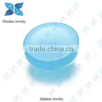 Synthetic round blue gems cabochon