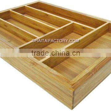 Modern Housewares - EXPANDING Bamboo Wood UTENSIL HOLDER photo-2