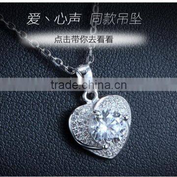 925 Sterling Silver Heart Micro Zircon Ear Studs With Paving Setting photo-3