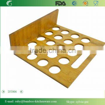 DT006/Bamboo Wood Spice and Peper Shakers Rack Wall Stand Holder Easy Caring photo-5