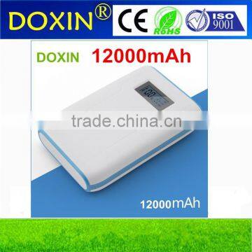 LCD display 12000mAh mobile phone portable power bank for Iphone