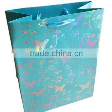 shining hot stamping metallic foil paper bag