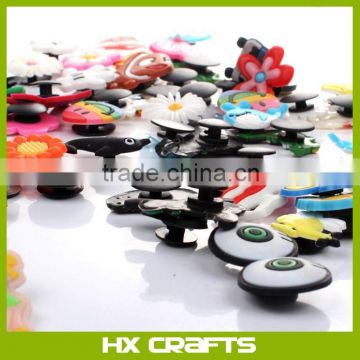 500 assorted designs available promotional shoes decoration charms soft PVC shoe charms